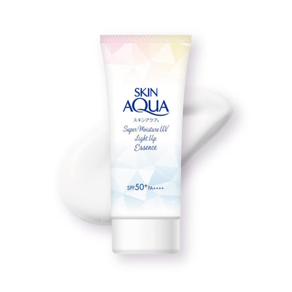 スキンアクア(SKIN AQUA) スーパーモイスチャーUV ライトアップエッセンス 70g フローラルミュゲの香り (ビタミンC誘導体、光パール、化粧下地、日焼け止め、SPF50+ PA++++、トーンアップ)