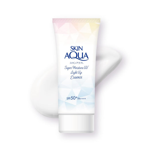 スキンアクア(SKIN AQUA) スーパーモイスチャーUV ライトアップエッセンス 70g フローラルミュゲの香り (ビタミンC誘導体、光パール、化粧下地、日焼け止め、SPF50+ PA++++、トーンアップ)