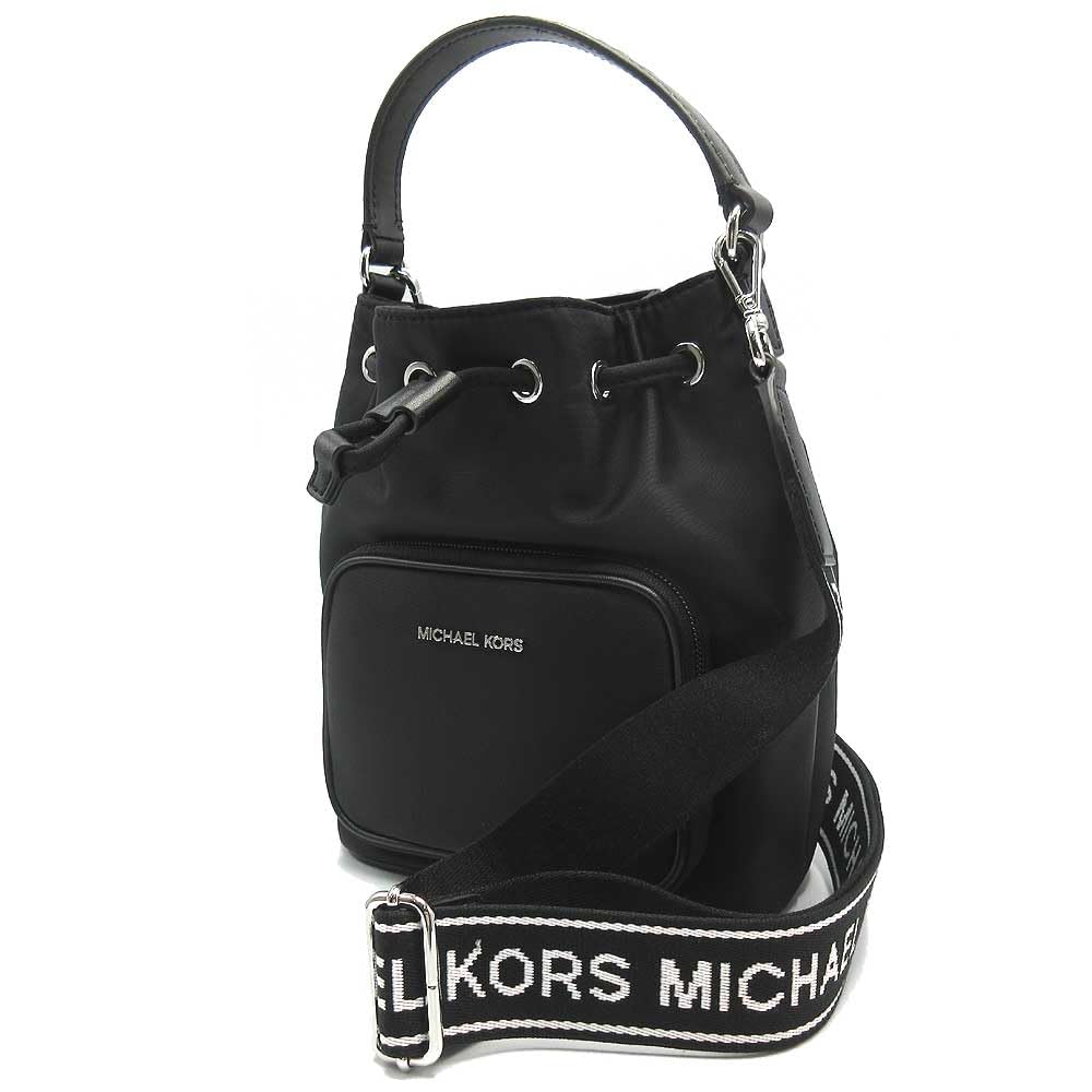 [マイケルコース] ショルダーバッグ MICHAEL KORS KHAI ナイロン スモール バケット 2WAY 斜め掛け 35T5S5FM1C BLACK アウトレット レディース [並行輸入品]