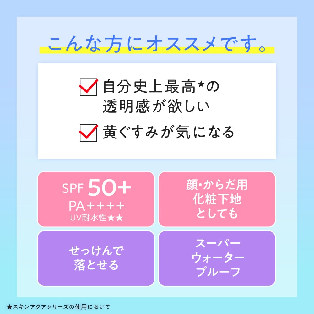 スキンアクア(SKIN AQUA) トーンアップ UV エッセンス 日焼け止め 透明感 色白感UP ブルー 80g SPF50+ PA++++(2025年1月発売)