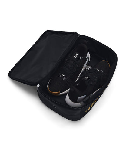 [Under Armour] Bolsa para Tênis UA CONTAIN Preto / / Dourado Metálico TAMANHO ÚNICO