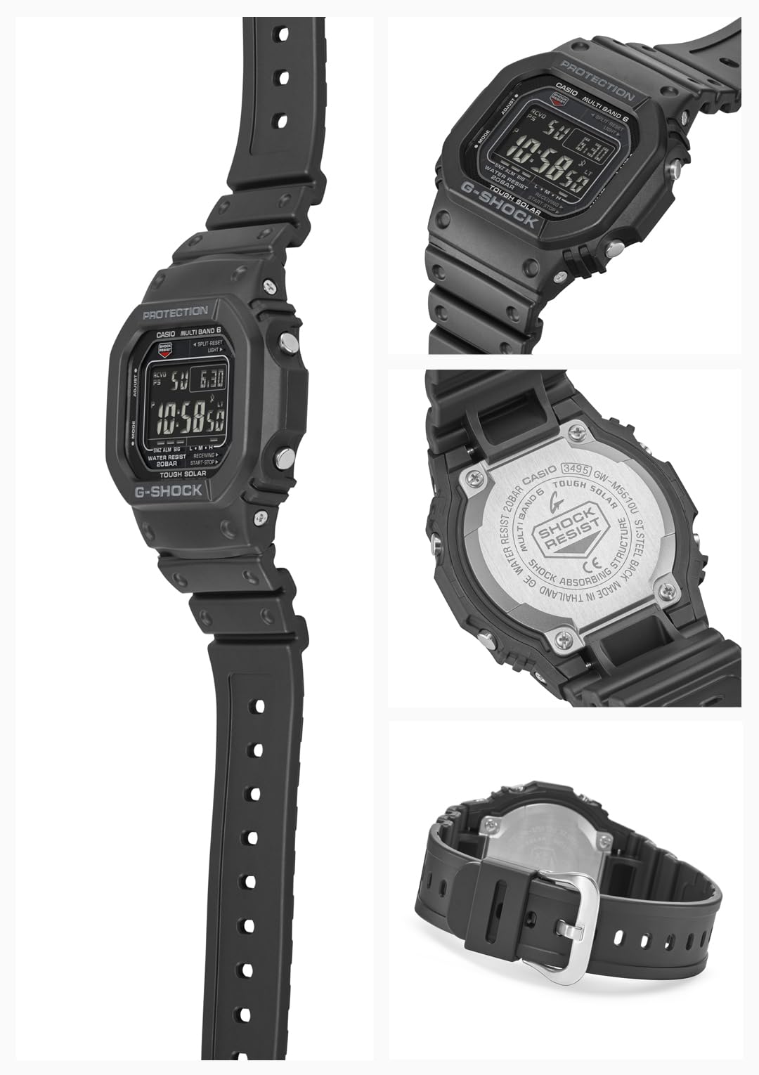 G-SHOCK GW-M5610U-1BJF Casio Relógio de Pulso Solar Radio Controlado Doméstico Genuíno