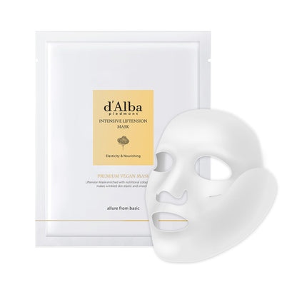 [d'Alba公式] インテンシブリフテンションマスク Intensive Liftension Mask (4枚入り) - リフトアップ 弾力 引き締め 保湿 小じわ対策 パック 保湿パック シートマスク アンプルマスク マスクパック