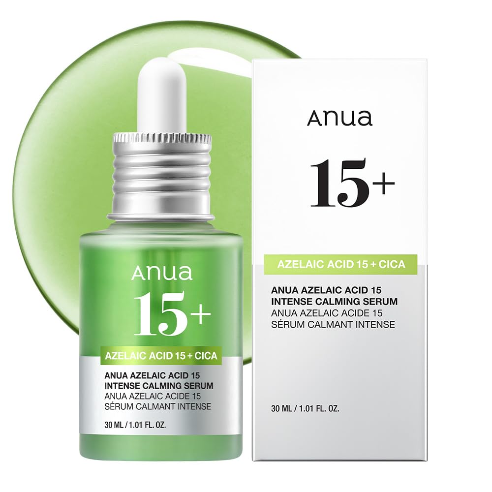 ANUA(アヌア) アゼライン酸15インテンスカーミングセラム30ml アゼライン酸高濃度美容液 毛穴 皮脂トラブルケア 美容液 シカセラム 角質ケア テカり 油分 油水分バランス オイリー肌 混合肌 ゆらぎ肌 スキンケア azelaic acid serum cica【公式・正規品】