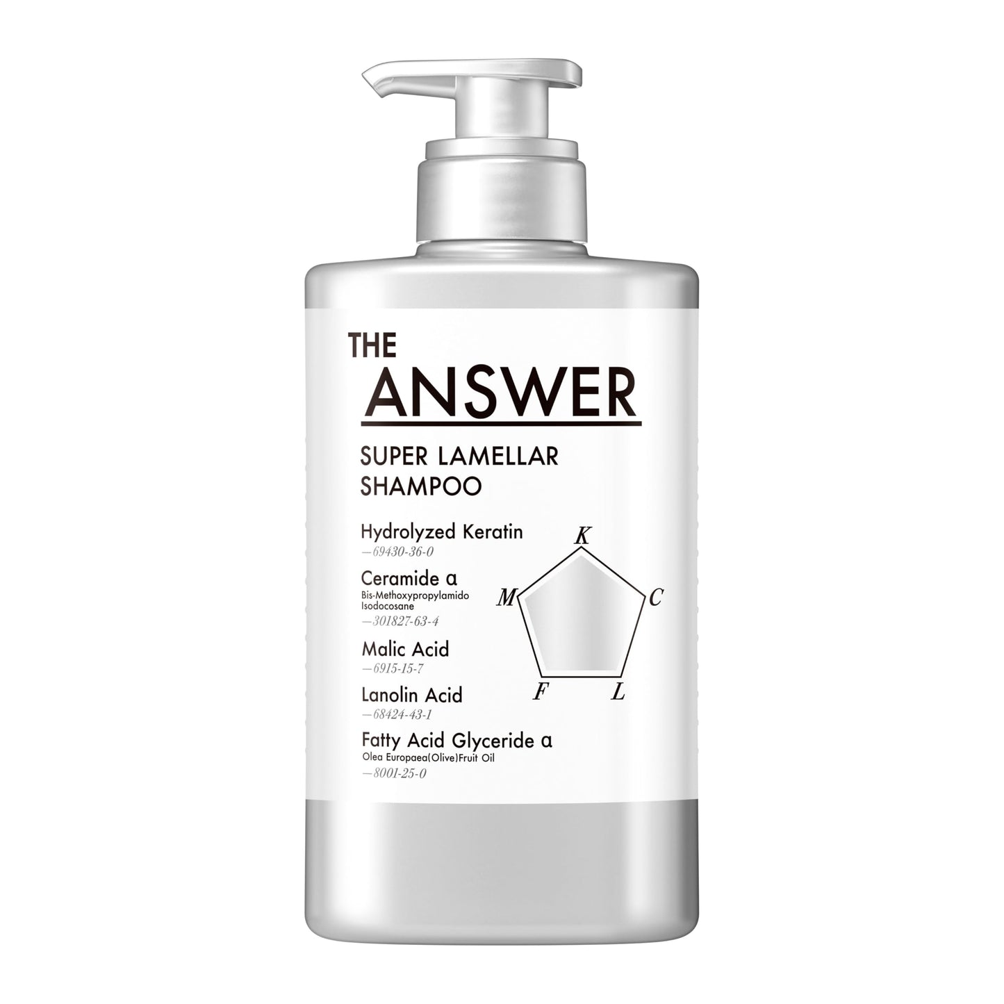 【THE ANSWER】 ジアンサー スーパーラメラシャンプー ポンプ 400ml ベルガモット＆ダフネの香り 美髪5大必須成分配合 髪質改善 くせ毛 ノンシリコーン処方 花王