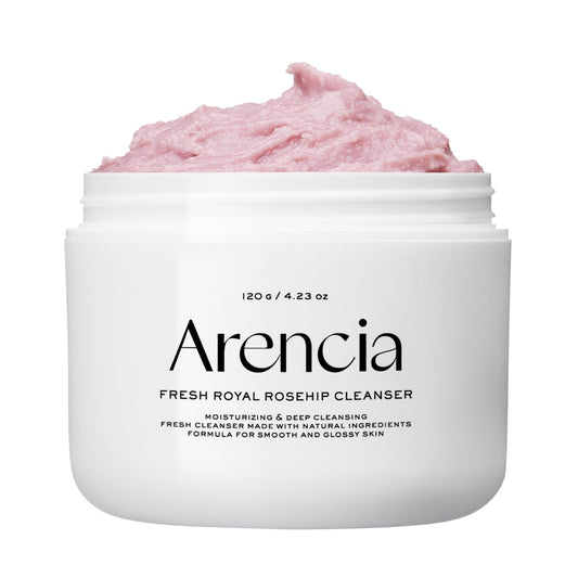 Arencia Sabonete Fresco Mochi "Rosa Mosqueta Real" 120g/Coreia/Sabonete Facial/Hidratante/Esfoliante/Cuidado dos Poros