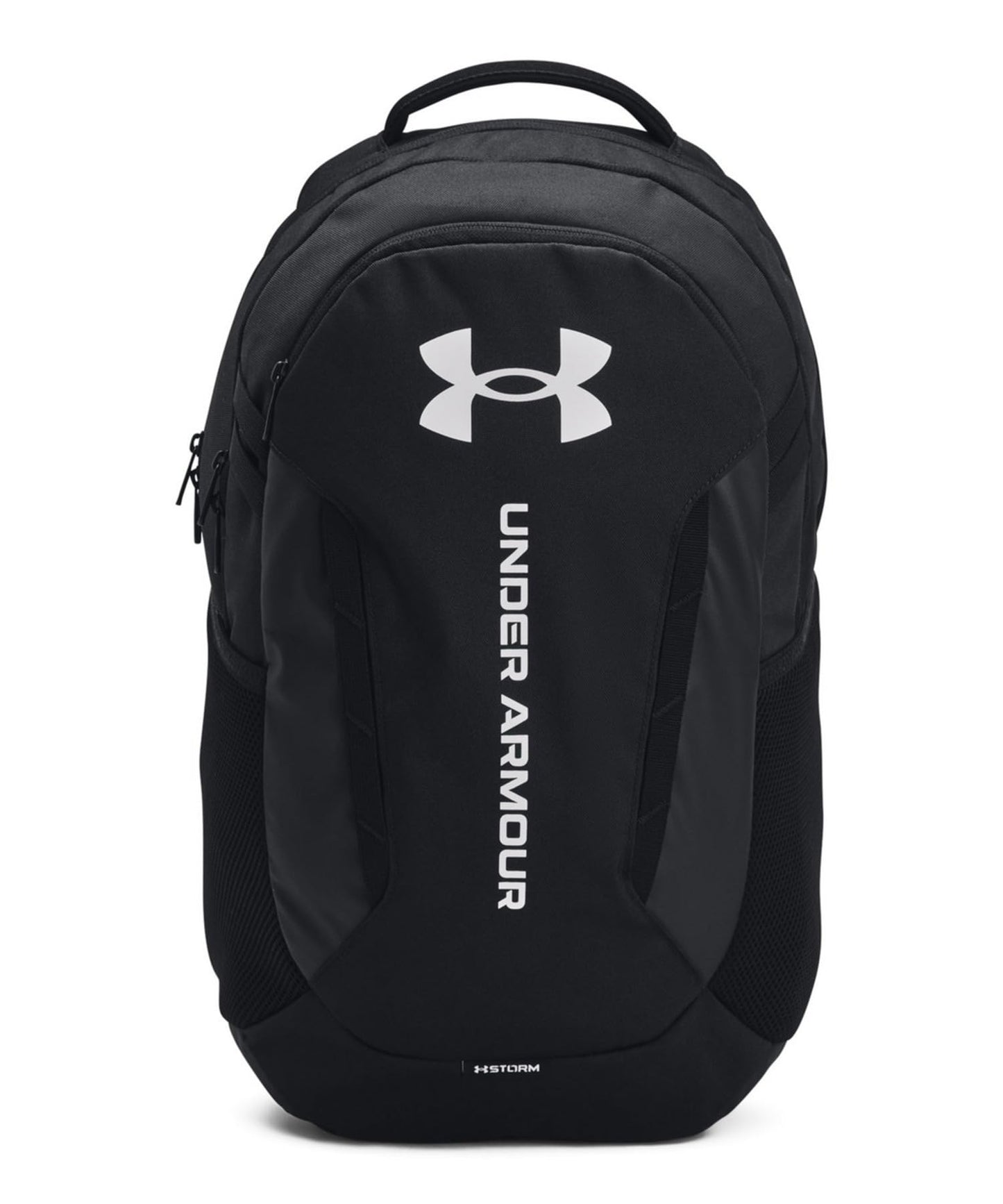 [Under Armour] Mochila UA Hustle 6.0 Preto/Preto/Branco TAMANHO ÚNICO