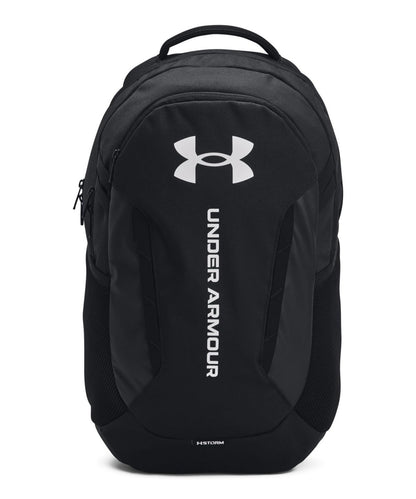 [Under Armour] Mochila UA Hustle 6.0 Preto/Preto/Branco TAMANHO ÚNICO