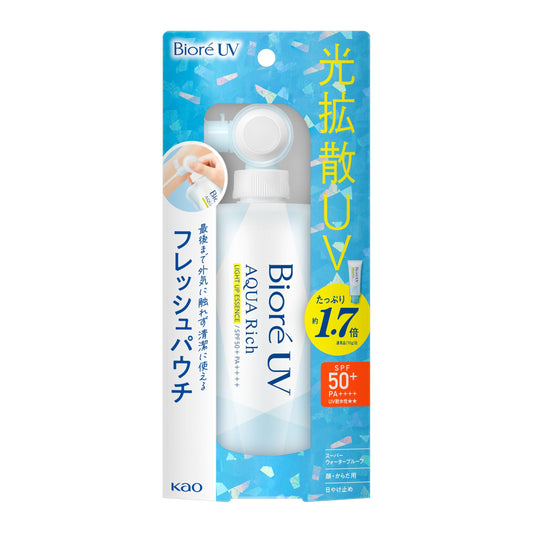 Biore UV Aqua Rich Light Up Essence Fresh Pouch 120g Sunscreen SPF50