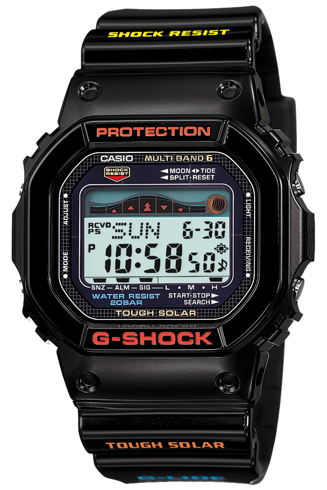 [Casio] Relógio de pulso G-SHOCK [Modelo nacional] G-LIDE Solar Rádio GWX-5600-1JF Masculino Preto