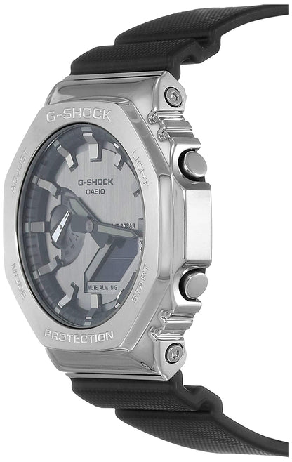 カシオ G-Shock アナログ デジタル ワールドタイムウォッチ, ブラック/シルバー, Standart, ハンガー。
