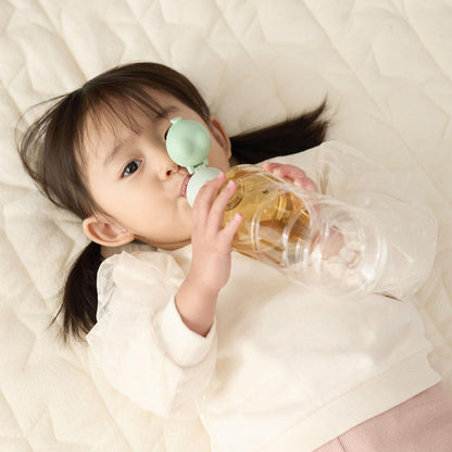 EDISONmama Animal Pet Bottle Straw Mocha - Com peso para beber em qualquer posição - A partir de 1 ano de idade - Pode ser lavado na máquina de lavar louça