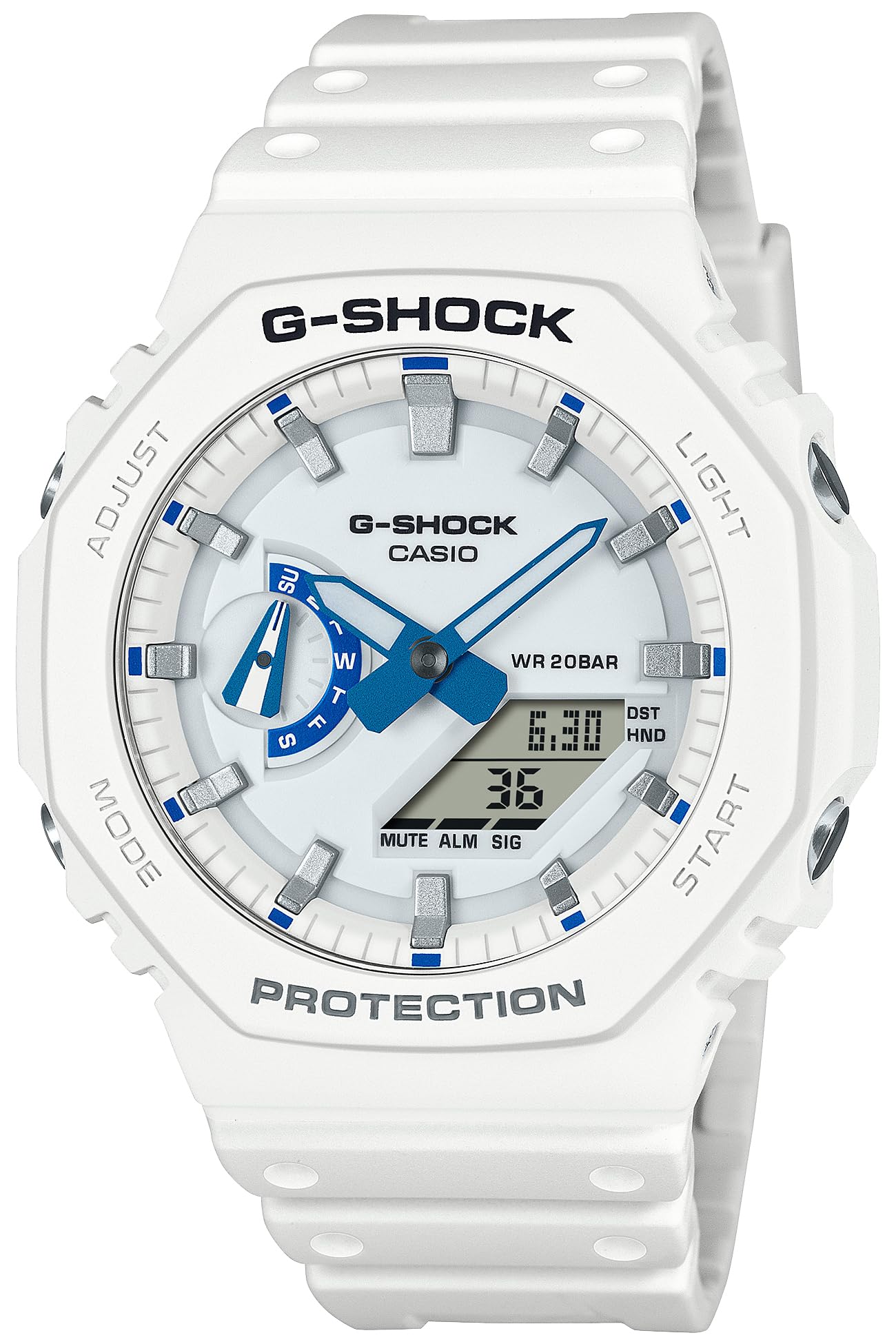 [Casio] Relógio G-SHOCK 【Edição nacional】 HIDDEN GLOW SERIES Material ecologicamente correto GA-2100HDS-7AJF Masculino Branco