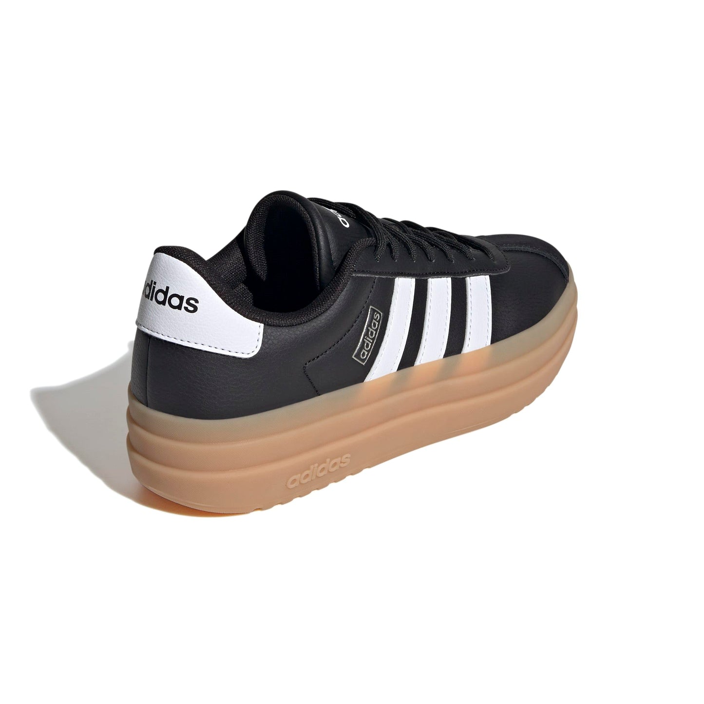 アディダス（adidas） スニーカー VLコートボールド ブラック ホワイト IH3081 スポーツシューズ 厚底 普段履き 登校 通学 スタイリッシュ （ブラック/２４．０/Lady's）