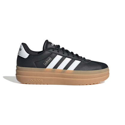 アディダス（adidas） スニーカー VLコートボールド ブラック ホワイト IH3081 スポーツシューズ 厚底 普段履き 登校 通学 スタイリッシュ （ブラック/２４．０/Lady's）