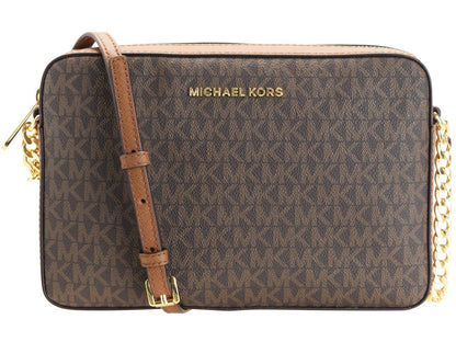 [Michael Kors] [マイケルコース] バッグ レディース ショルダーバッグ アウトレット 斜めがけ レザー 革 ブランド ショルダー 肩掛け 35F8GTTC3B ジェットセット クロスボディ JET SET LG EW CROSSBODY (BROWN/ブラウン) [並行輸入品]