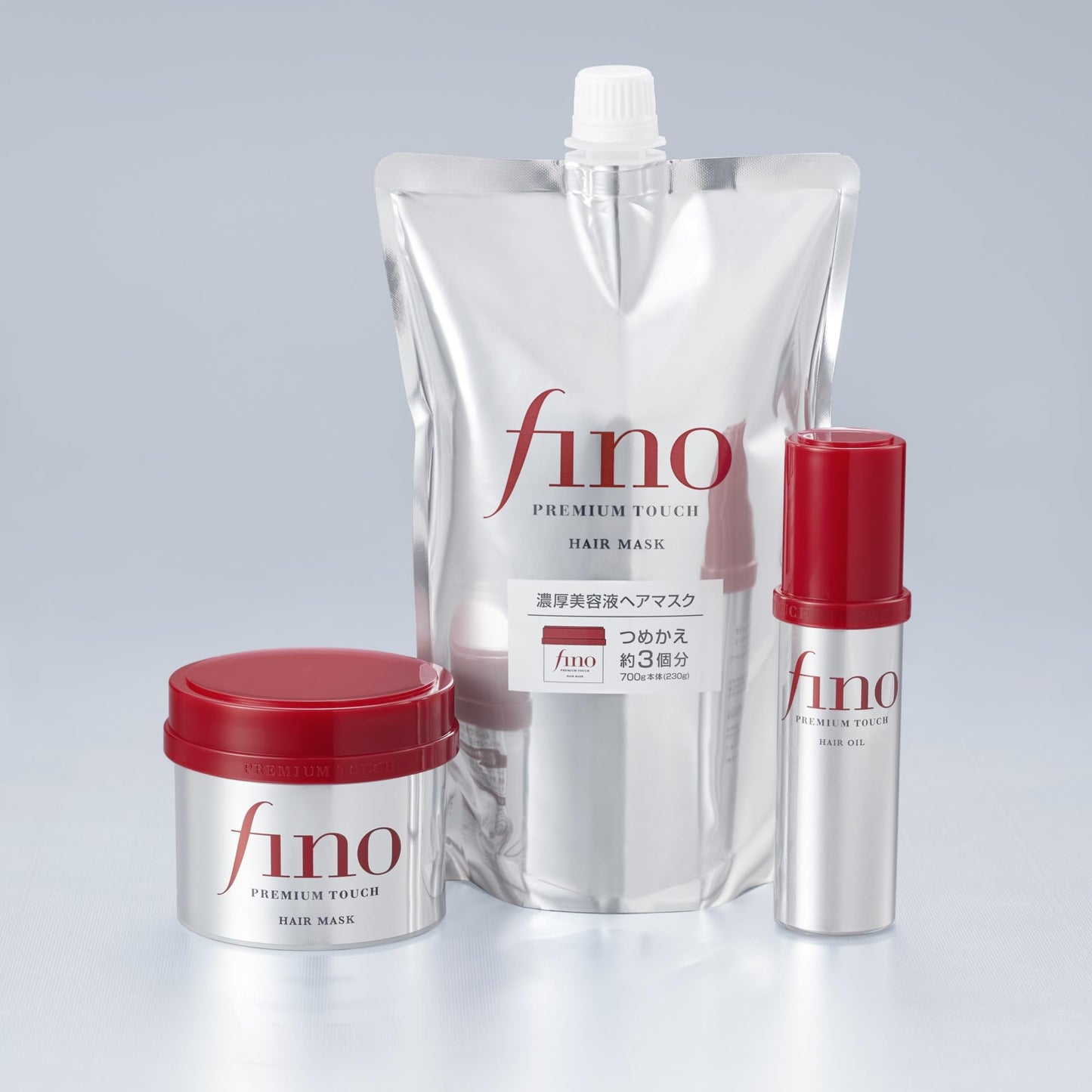 フィーノ fino プレミアムタッチ 濃厚美容液 ヘアマスク 本体 230g×3個セット+サンプル ヘアパック ダメージ 補修 ツヤ カラー持続 保湿 トリートメント 洗い流す