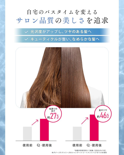Q+ クオリタス シャンプー トリートメント セット アミノ酸シャンプー ヘアケアトラベルセット (ダメージケア/各400ml/フルーティ・フローラルの香り)