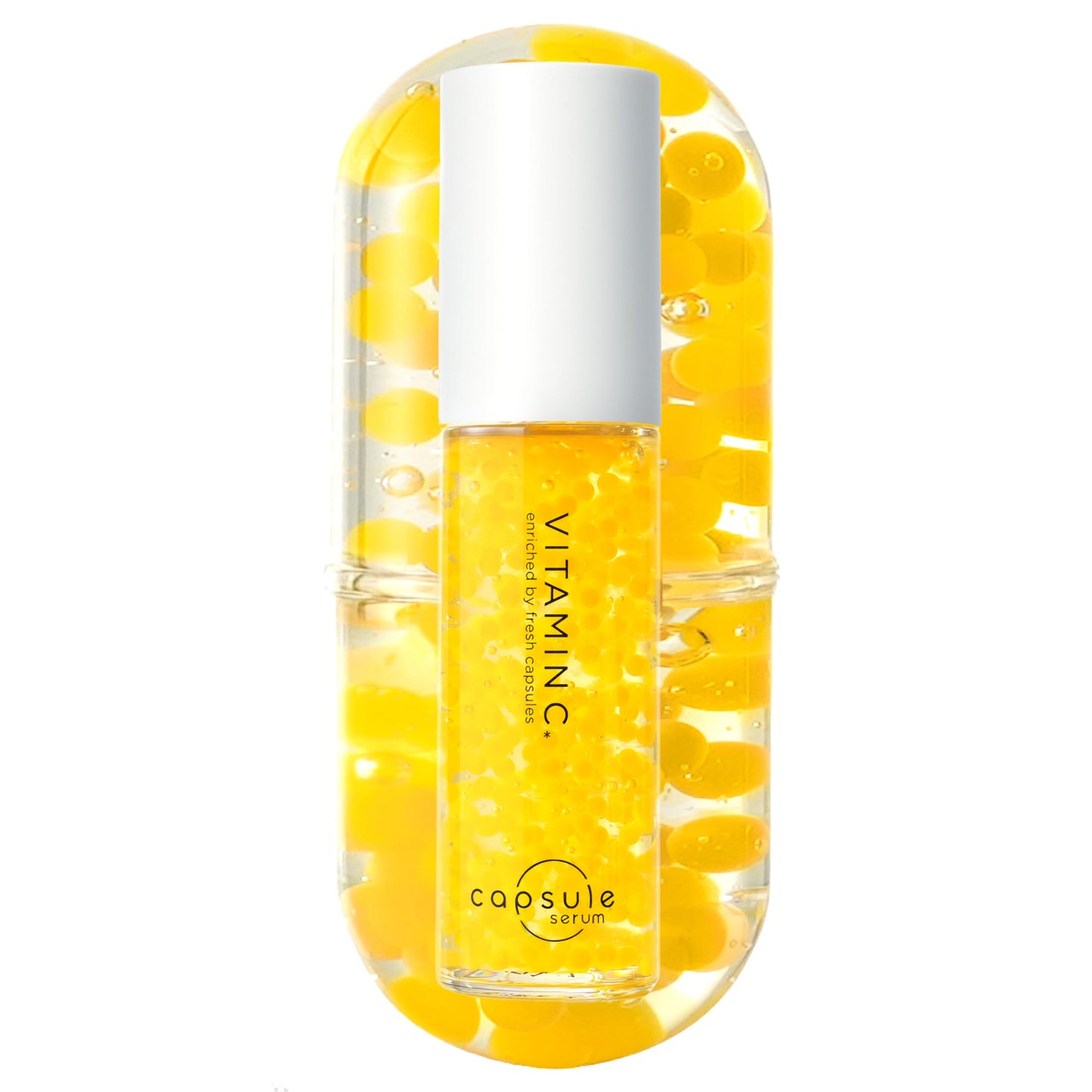 CÁPSULA SÉRUM CAPSULE SERUM Essência de beleza com 4 tipos de Vitamina C Vitamina C pura Opacidade Transparência Poros Niacinamida Colágeno