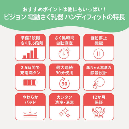 PIGEON ピジョン 母乳アシスト さく乳器 電動 handy fit +