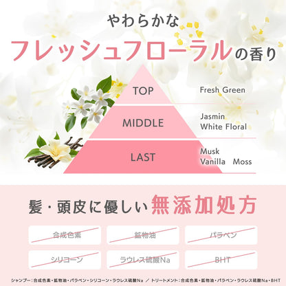 【ストレートキープ】リノン ストレート キープ シャンプー 保湿 うるおい まとまり やわらかなフレッシュフローラルの香り350ml ヘアフレグランス (ボトル、 シャンプー・トリートメントセット)