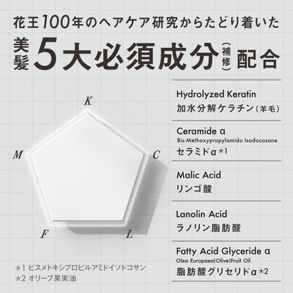 【THE ANSWER】 ジアンサー スーパーラメラシャンプー ポンプ 400ml ベルガモット＆ダフネの香り 美髪5大必須成分配合 髪質改善 くせ毛 ノンシリコーン処方 花王