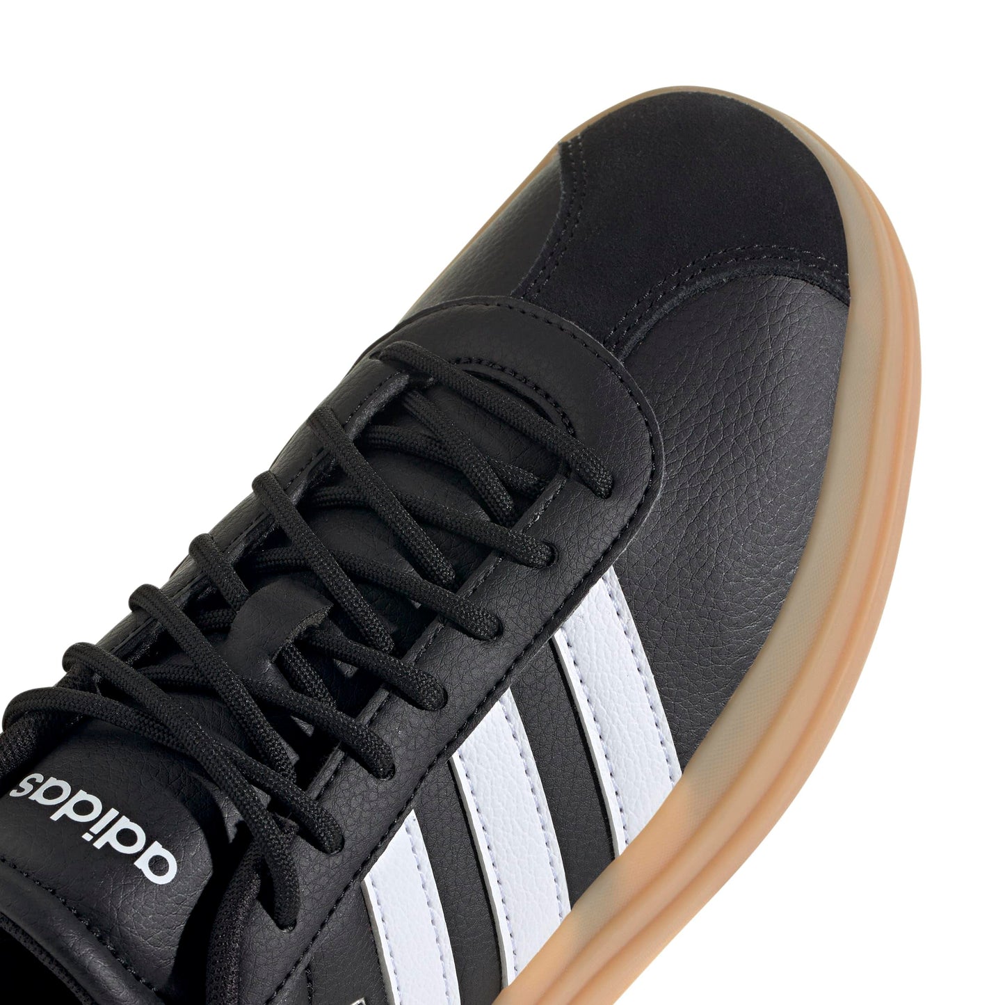 アディダス（adidas） スニーカー VLコートボールド ブラック ホワイト IH3081 スポーツシューズ 厚底 普段履き 登校 通学 スタイリッシュ （ブラック/２４．０/Lady's）