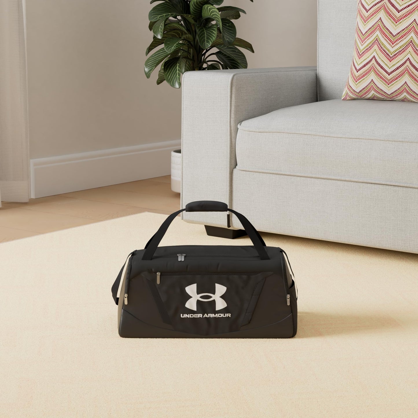 [Under Armour] UA Undeniable 5.0 Duffel Bag Preto Prata Metálico XS