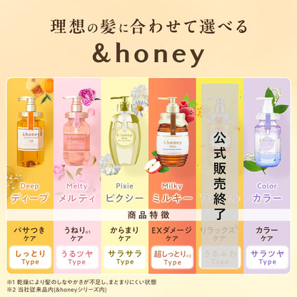 &honey (アンドハニー) ディープ モイスト トリートメント 2.0 445g | リンス・コンディショナー