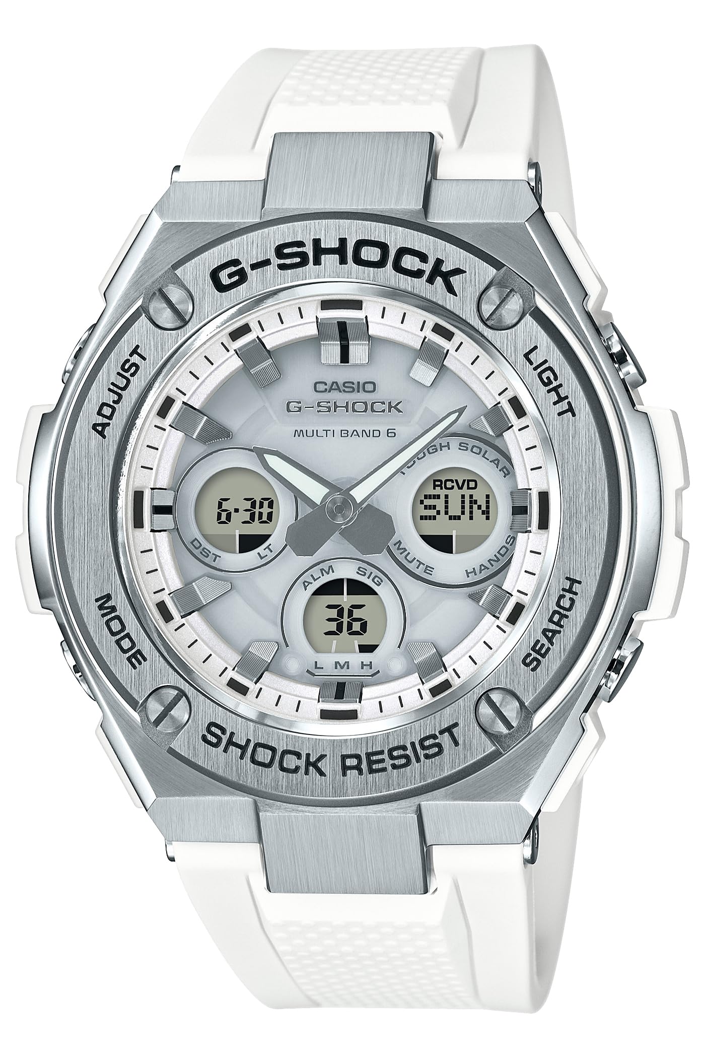 [Casio] Relógio G-Shock [Doméstico Genuíno] G-STEEL Radio Solar GST-W310-7AJF Masculino Branco