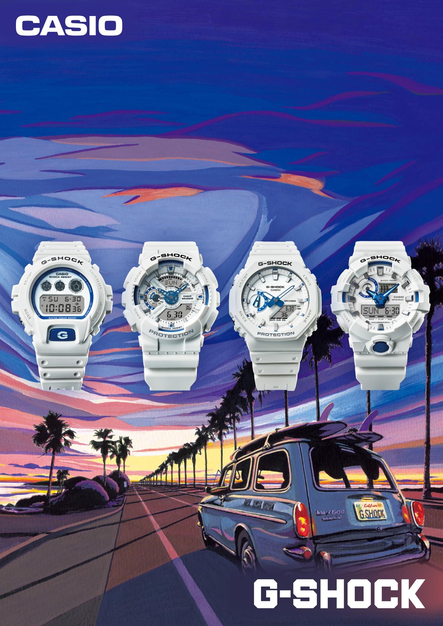 [Casio] Relógio G-SHOCK 【Edição nacional】 HIDDEN GLOW SERIES Material ecologicamente correto GA-2100HDS-7AJF Masculino Branco