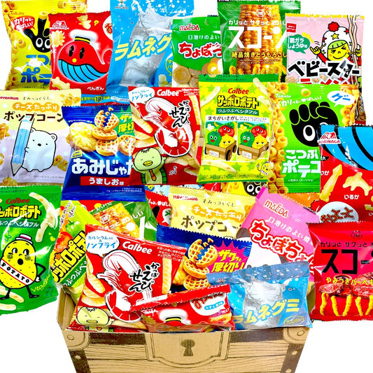 【宝箱入り】 小袋 お菓子 アソートセット ランダム 25個入り 駄菓子 詰め合わせ プレゼント イベント ギフト パーティー 誕生日 歓迎会 ハロウィン クリスマス