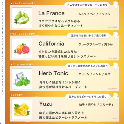 NILE 濃密泡スカルプシャンプー メンズ アミノ酸シャンプー ノンシリコン（LAFRANCE（ラフランス）の香り）