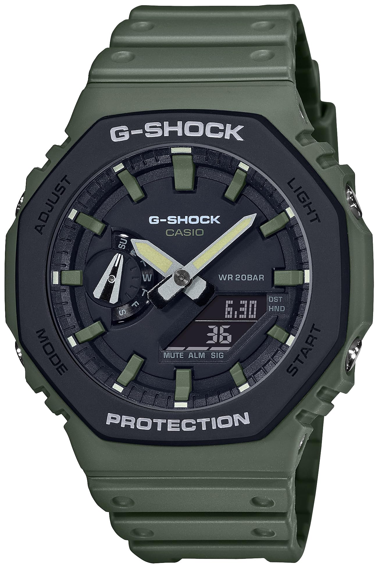 [Casio] Relógio G-Shock [Modelo Doméstico Genuíno] Utility Color Carbon Core Guard GA-2110SU-3AJF Masculino Verde